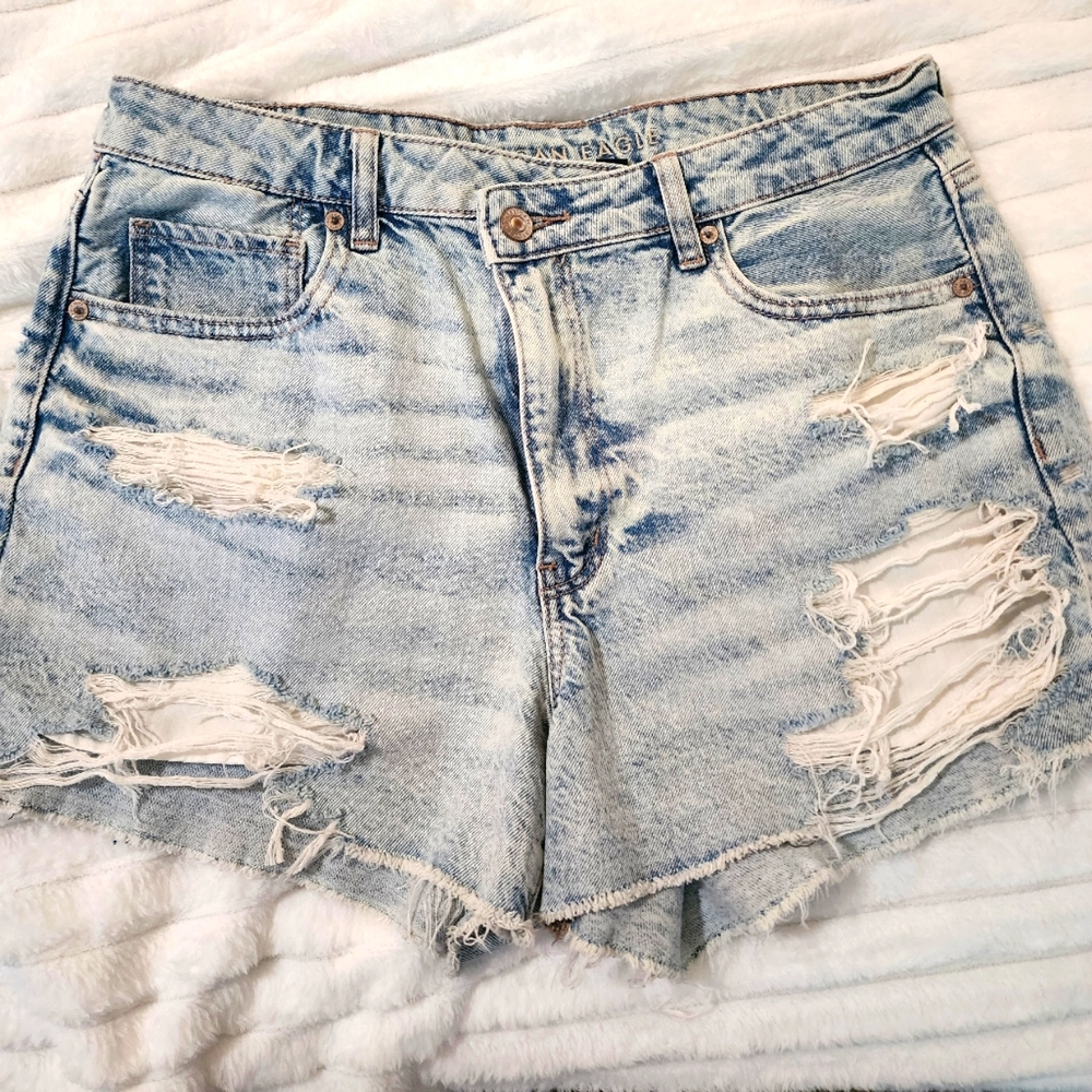 AE Strigid Denim Mom Short